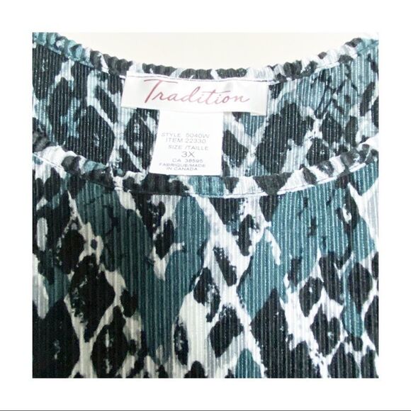 Vintage Tradition Accordion Pleat Tank Top Shirt Sz 3X - Picture 5 of 6